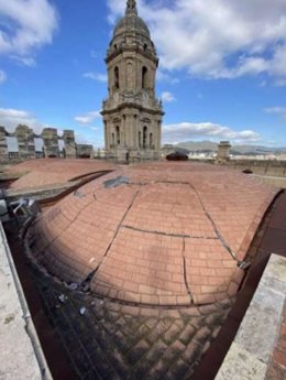 Cubiertas de la Catedral de Málaga afectadas por las filtraciones de agua