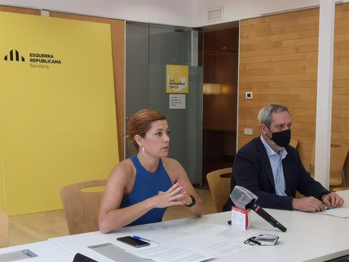 Els regidors d'ERC a l'Ajuntament de Barcelona Elisenda Alamany i Jordi Coronas