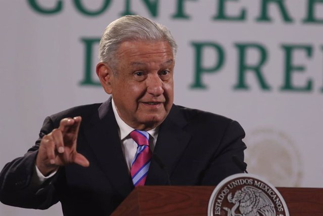 08 July 2021, Mexico, Mexico City: Mexican President Andres Manuel Lopez Obrador speaks during his daily press conference at the National Palace. Photo: -/El Universal via ZUMA Wire/dpa