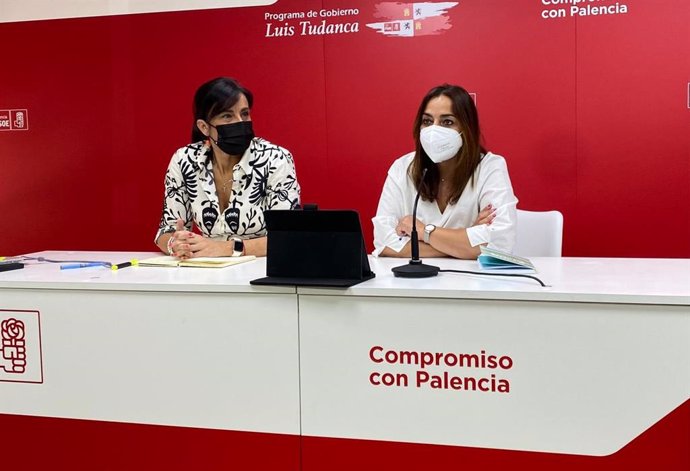Ana Sánchez y Miriam Andrés comparecen en rueda de prensa tras la reunión con socialistas palentinos