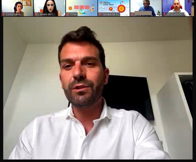 El diputado de Reto Demográfico, Álvaro Sánchez Cotrina, participa en Cáceres Invset Day, un evento telemático en el que uUna docena de startups han expuesto sus proyectos a inversores nacionales para instalarse en la provincia de Cáceres