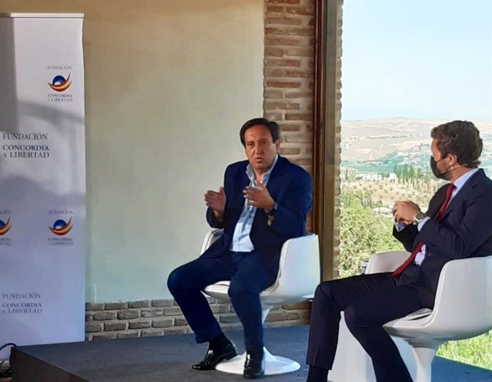 El presidente nacional de Asaja, Pedro Barato, en la segunda sesión de las Jornadas Reto Demográfico y despoblación rural