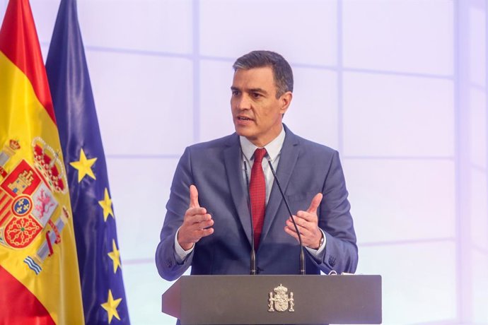Pedro Sánchez interviene en la presentación en Moncloa del Proyecto Estratégico para la Recuperación y Transformación Económica (PERTE) del sector de la Automoción.