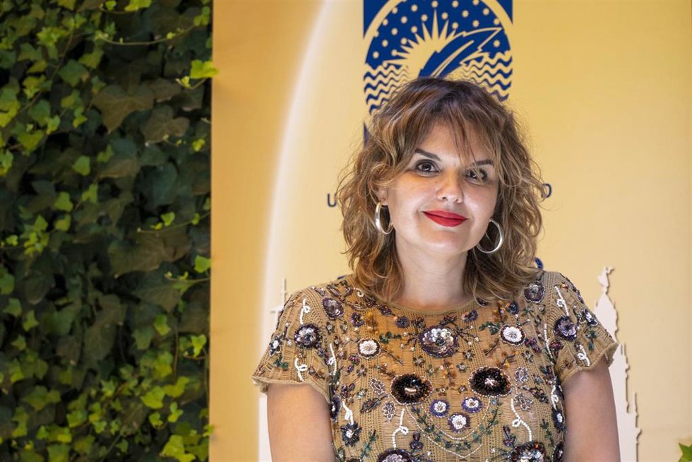 Olga Blanco durante la celebración del seminario 'Mujer, empleabilidad y emprendimiento: retos y oportunidades', dentro de la programación de los Cursos de Verano de la UPO en Carmona (Sevilla)