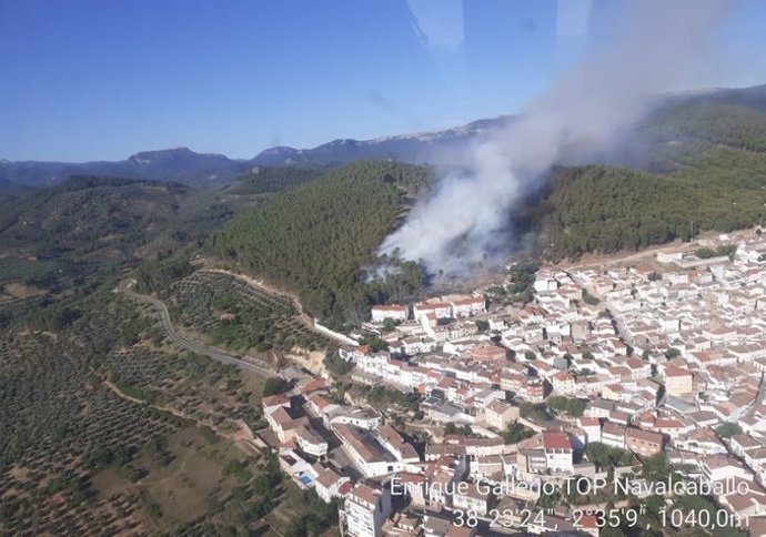 Incendio forestal en Siles (Jaén)