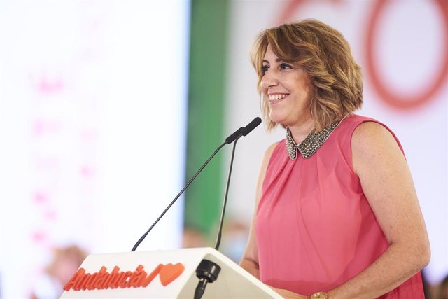 La secretaria general del PSOE.A, Susana Díaz, intervine en  la reunión del Comité Director extraordinario del PSOE-A, a 12 de julio del 2021 en Sevilla (Andalucía)