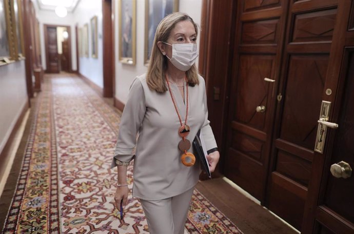 La exministra de Sanidad y Fomento y actual vicepresidenta del Congreso de los Diputados, Ana Pastor, a su llegada a una reunión de la mesa del Congreso de los Diputados, a 22 de junio de 2021, en la Sala Mariana Pineda del Congreso, Madrid, (España).