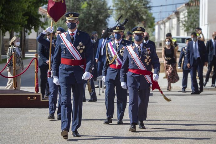Su Majestad el Rey Felipe VI ha preside la entrega de Reales Despachos 2021 de nuevos oficiales a un total de 120 nuevos tenientes del Ejército del Aire que han finalizado sus estudios en la Academia General del Aire (AGA) de San Javier