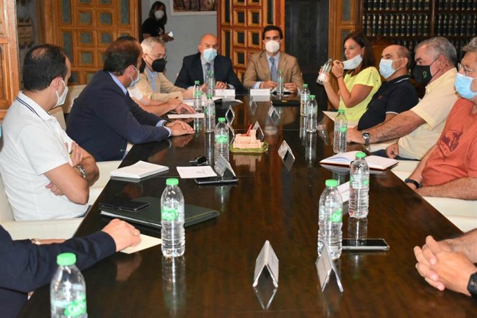 Carnero preside la reunión con los integrantes de la Interprofesional de la Patata celebrada en Medina del Campo