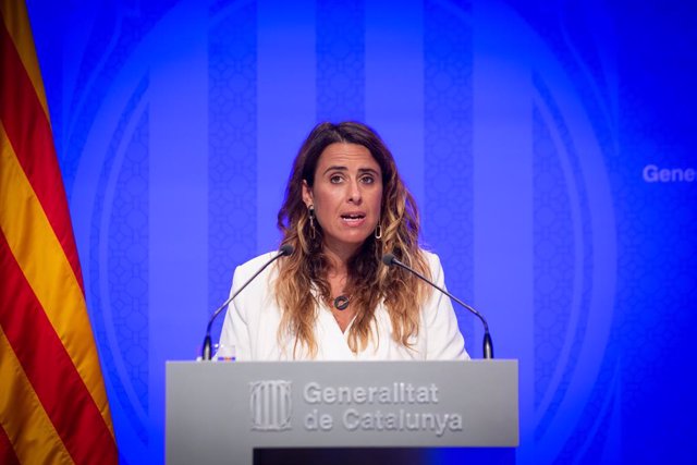 La portaveu del Govern, Patrícia Plaja, en la roda de premsa posterior al Consell Executiu