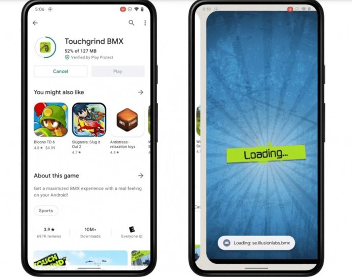 Nueva experiencia Google Play Store que permite jugar mientras el juego se descarga en segundo plano