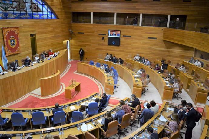 Imagen del pleno de la Cámara gallega
