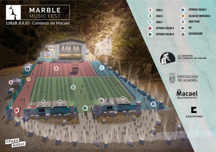 Recinto del Marble Music, en Macael (Almería)