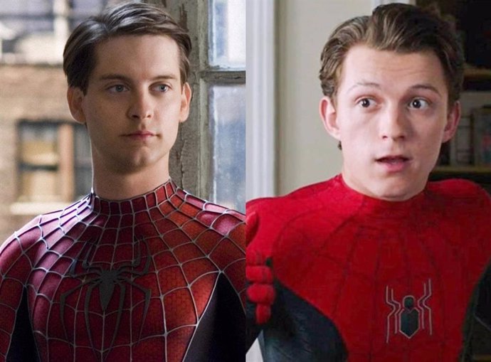 Toby Maguire y Tom Holland como Spider-Man