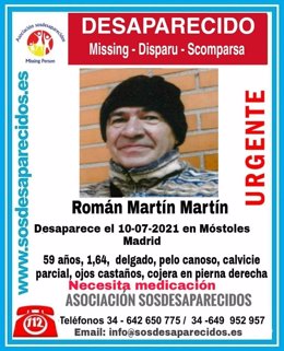 Buscan a un hombre desaparecido el sábado en Móstoles