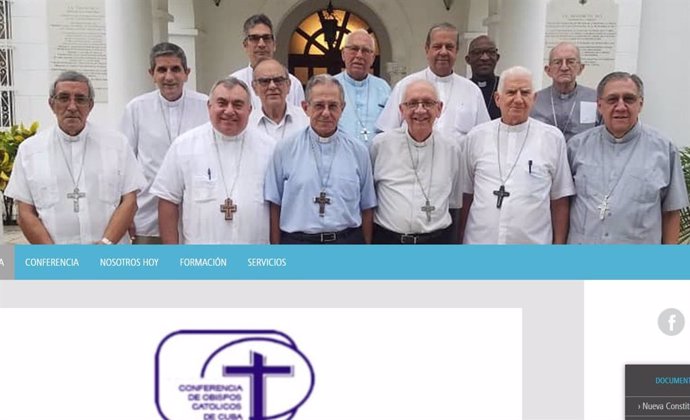 Archivo - Captura de la web de los obispos de Cuba