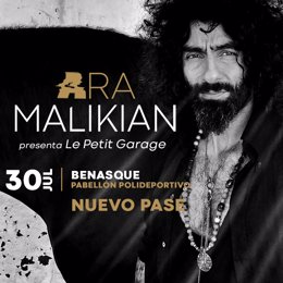 El violinista Ara Malikian ofrecerá dos conciertos el día 31 de julio, dentro del Benás Festival.