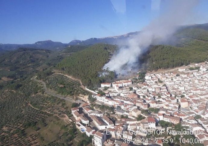 Incendio forestal en Siles (Jaén)