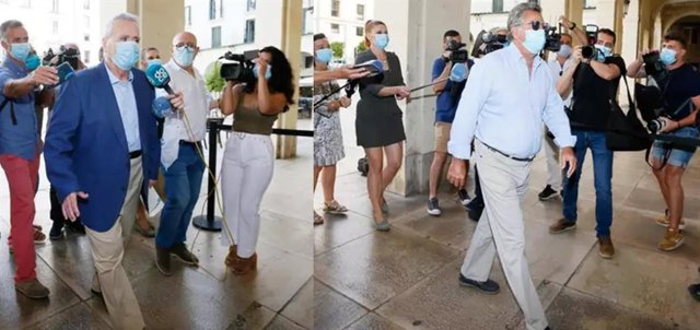 Díaz Alperi, Enrique Ortiz a la derecha, a la llegada al juicio del PGOU en imagen de archivo