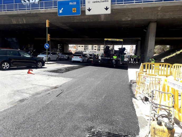 Asfaltado en la calle Aragón