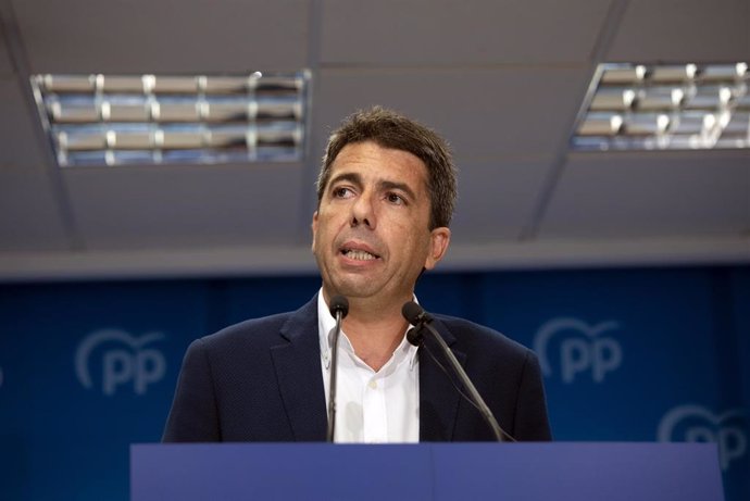 Archivo - El presidente del Partido Popular de la Provincia de Alicante, Carlos Mazón,