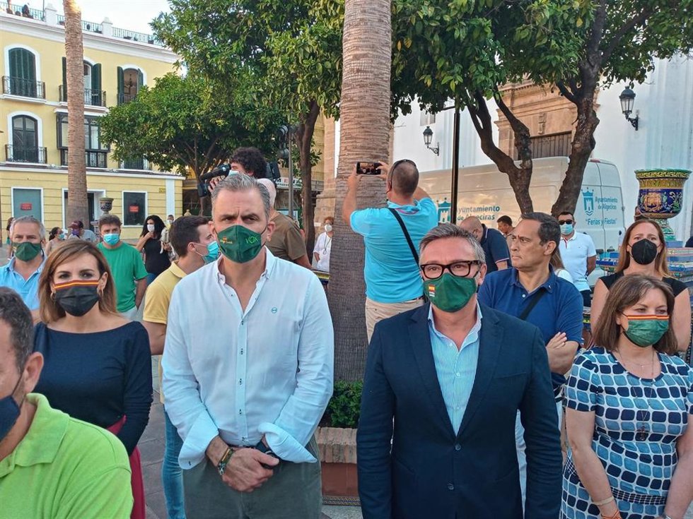 Ortega Smith en la concentración de Algeciras