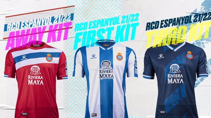 Nuevas equipaciones del RCD Espanyol para la temporada 2021/22, de regreso a LaLiga Santander