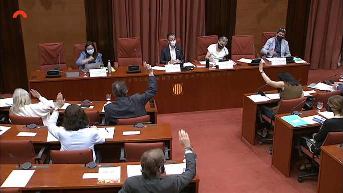 Comisión de Asuntos Institucionales del Parlament (CAI), reunida el 15 de julio.