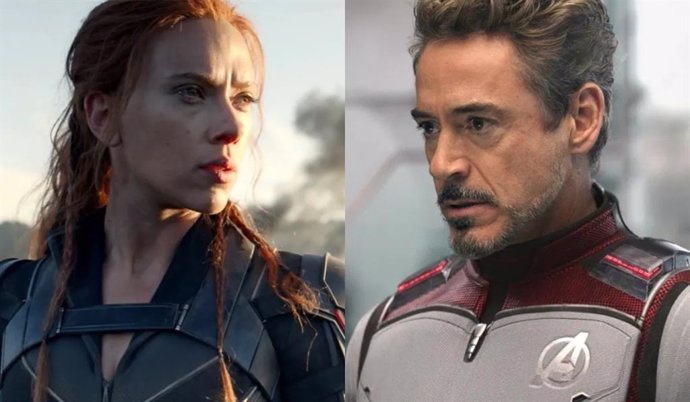 Así era el final original de Viuda Negra con Iron Man (Robert Downey Jr)