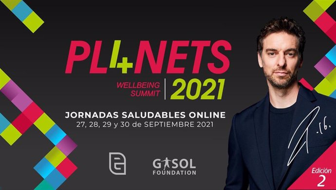 Cartel promocional de las segundas jornadas solidarias de hábitos saludables 'PL4NETS', organizadas por Pau Gasol y la Gasol Foundation