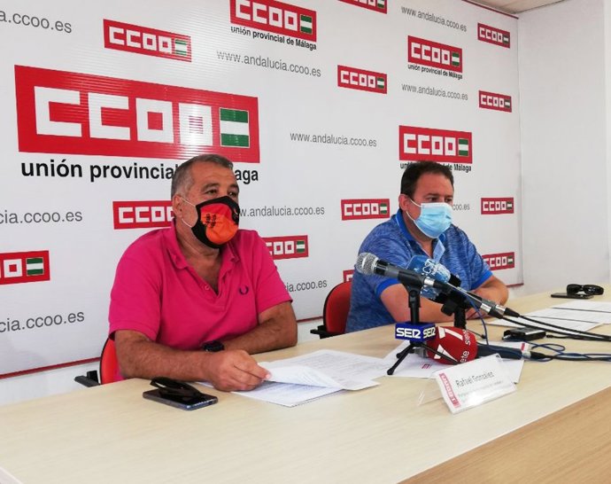 Rueda de prensa de CCOO sobre situación sanitaria en Málaga