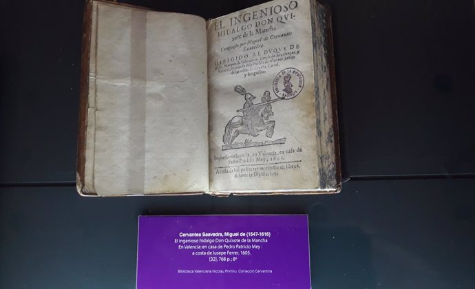 Primera edición en valenciano del Quijote, perteneciente a los fondos de la Biblioteca Valenciana