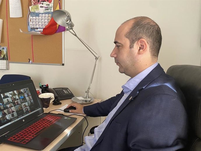 El portavoz de Unidas Podemos en el Parlament, Alejandro López.