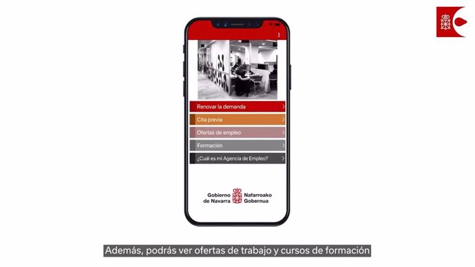 Imagen del vídeo informativo sobre la nueva app del Servicio Navarro de Empleo