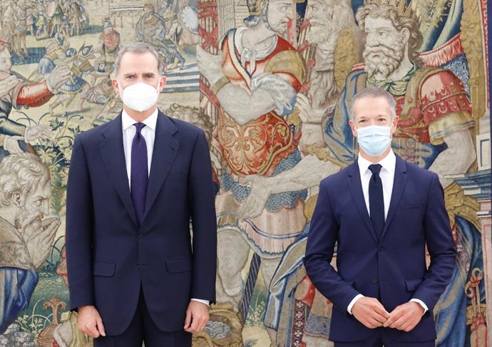 El presidente del Senado, Ander Gil García, ha sido recibido por el Jefe del Estado, Felipe VI, este jueves con motivo de su nombramiento el pasado lunes como nuevo presidente del Senado.