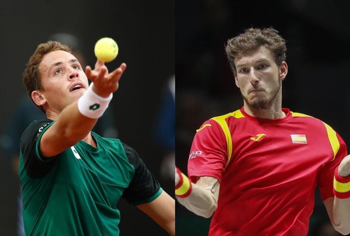 Los tenistas españoles Roberto Carballés y Pablo Carreño