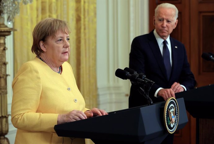 Rueda de prensa de la canciller de Alemania, Angela Merkel, y el presidente de Estados Unidos, Joe Biden