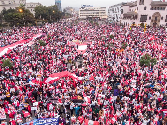 Manifestaciones en apoyo a la candidata de Fuerza Popular, Keiko Fujimori