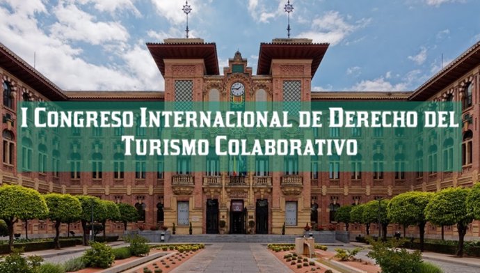 Imagen promocional del I Congreso Internacional de Derecho del Turismo Colaborativo.
