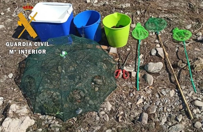 El material incautado.