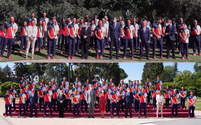 Pedro Sánchez y los Reyes reciben a los deportistas olímpicos