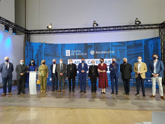 Presentación del 'Plan Catedrais de Galicia 2021-2027' en la Cidade da Cultura (Santiago de Compostela) este viernes, 16 de julio