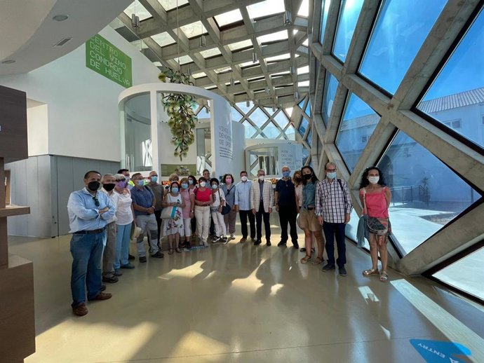 Alumnos de la UNIA en el Centro del Vino del Condado de Huelva.