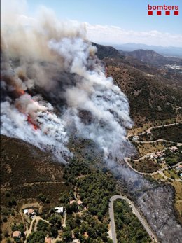Incendi forestal a Llan (Girona) el 16 de juliol de 2021