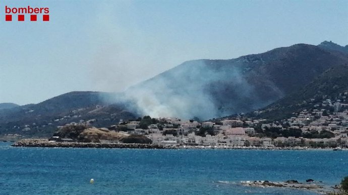 Incendio forestal en Llan (Girona) el 16 de julio de 2021.
