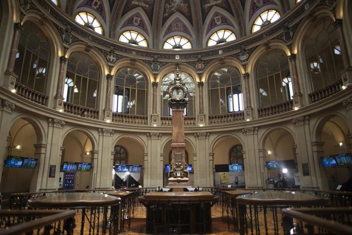 Interior del Palacio de la Bolsa, a 9 de julio de 2021, en Madrid, (España).