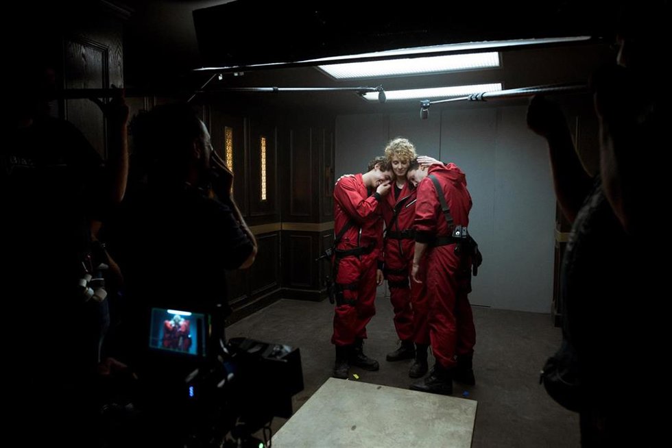 Archivo - Rodaje de la cuarta temporada de 'La Casa de Papel'
