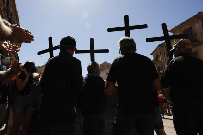 Manifestación por una sanidad rural digna en Sepúlveda (Segovia).