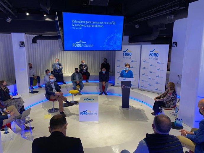 La presidenta de Foro Asturias, Carmen Moriyón