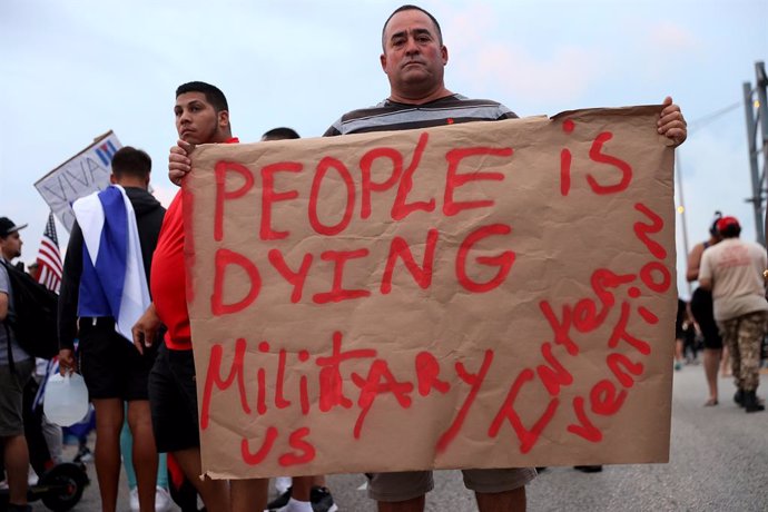 Manifestació de l'exili cub a Miami